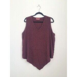 Tienda Ho Tunic Tank Top Striped One Size Woven Lagenlook Burgundy Red/Black